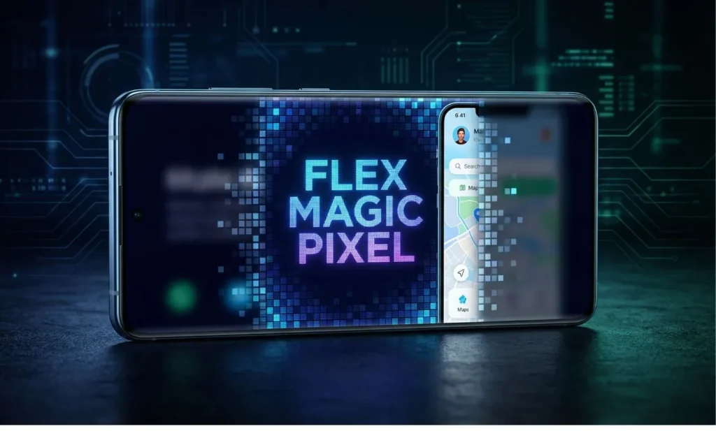 lex magic pixel technology regulating OLED pixels to restrict viewing angles on Galaxy S26 screen
