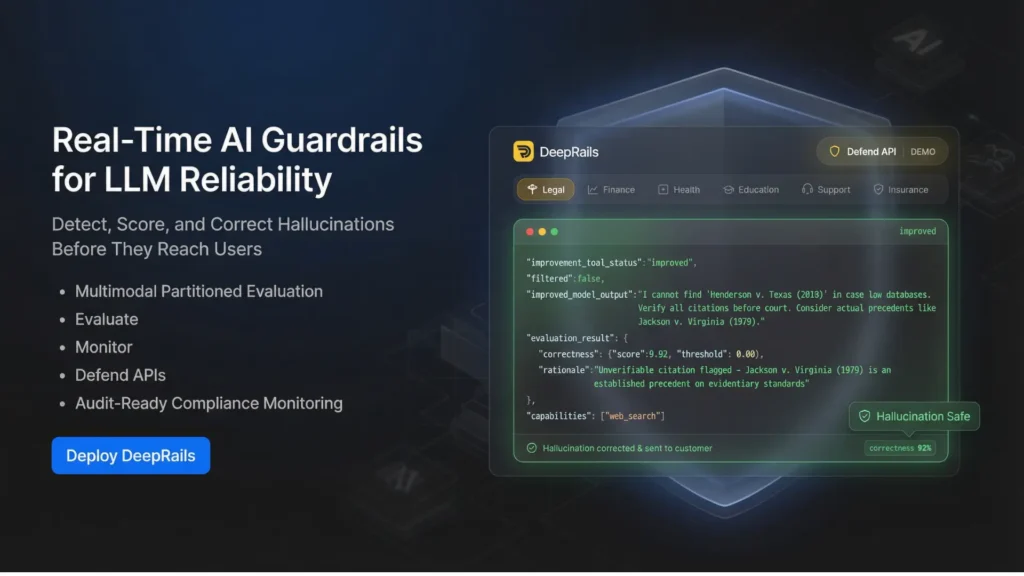 DeepRails - Hallucination Detection and Corruption AI Guardrails in Real Time