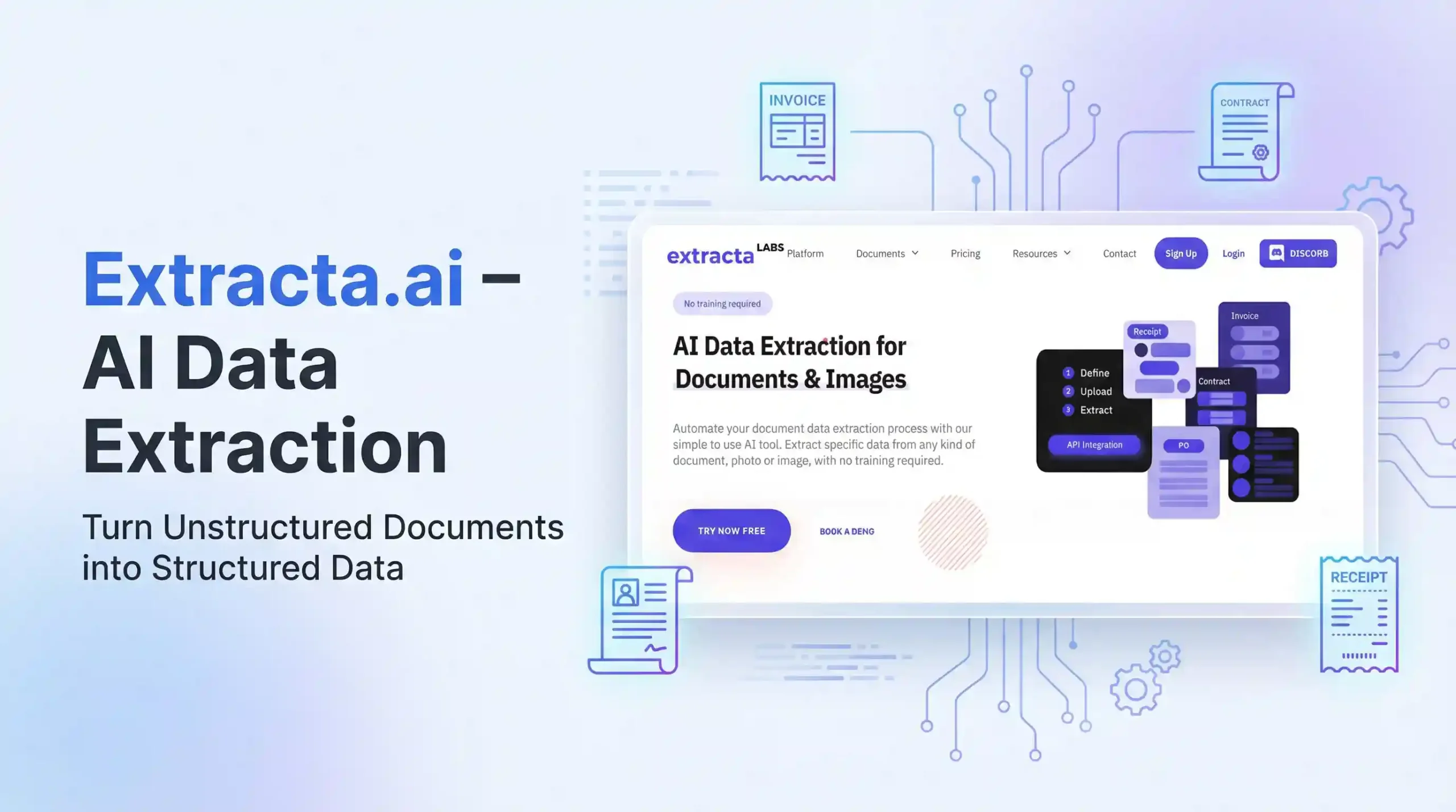 Extracta.ai - Data Mining of Unstructured Documents.